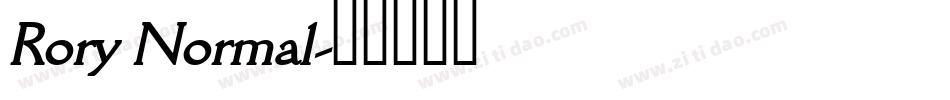 Rory Normal字体转换